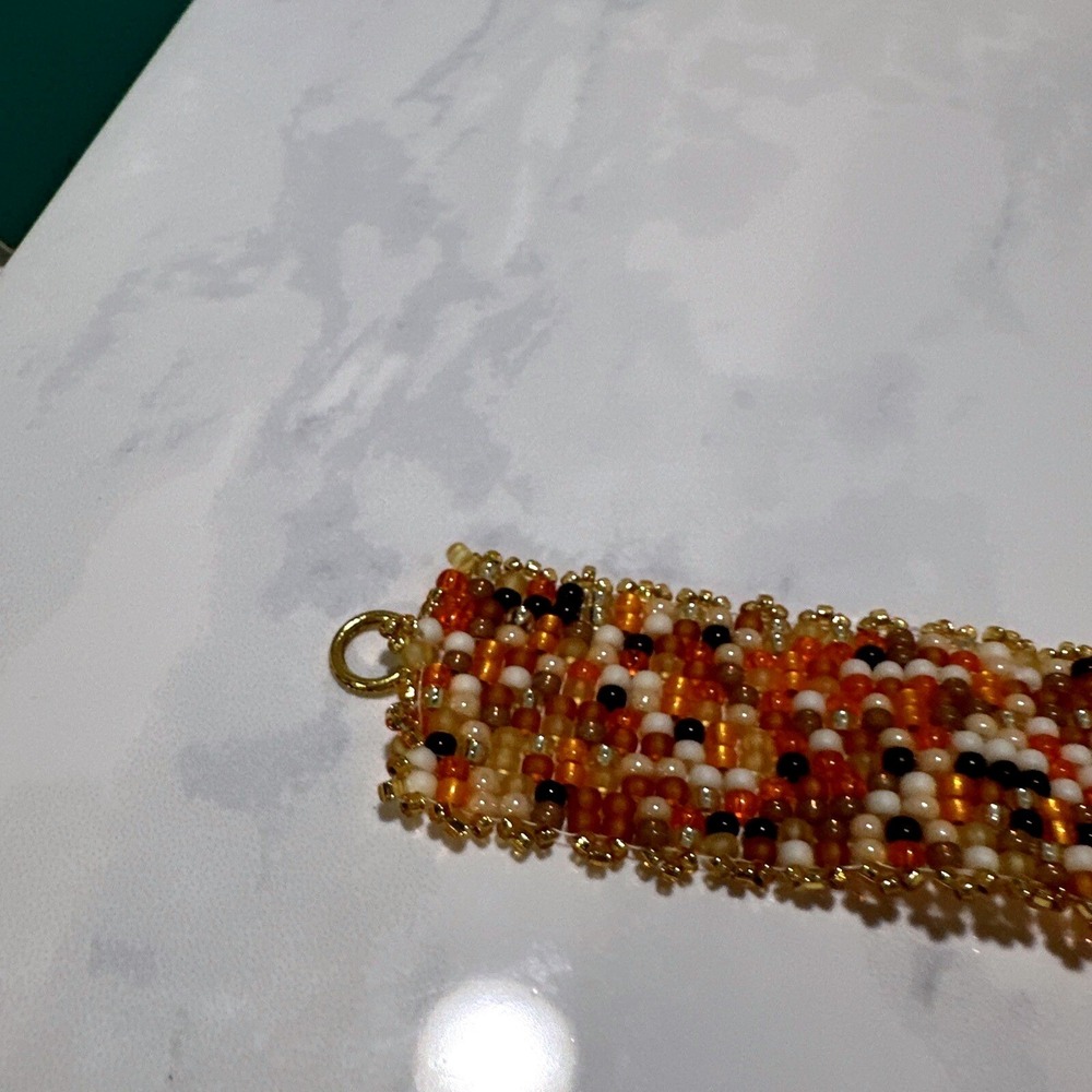 Beaded Turtle Bracelet Starfish Accents Boho Chic Jewelry Handmade - Picture 6 of 6